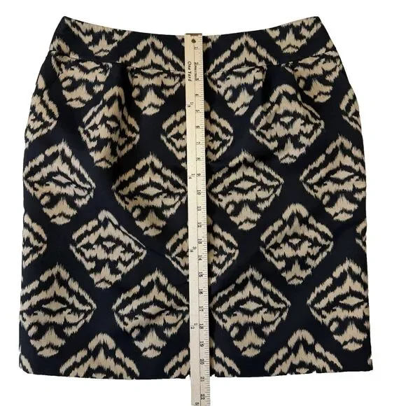 Talbots Collection Cotton/Silk Blend Skirt, Black & Tan, 12 - Picture 8 of 8